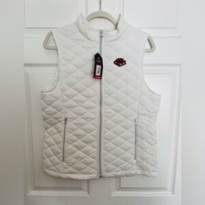 NWT white UNLV REBELS quilted vest